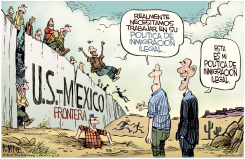 INMIGRACION ILEGAL /  by Rick McKee