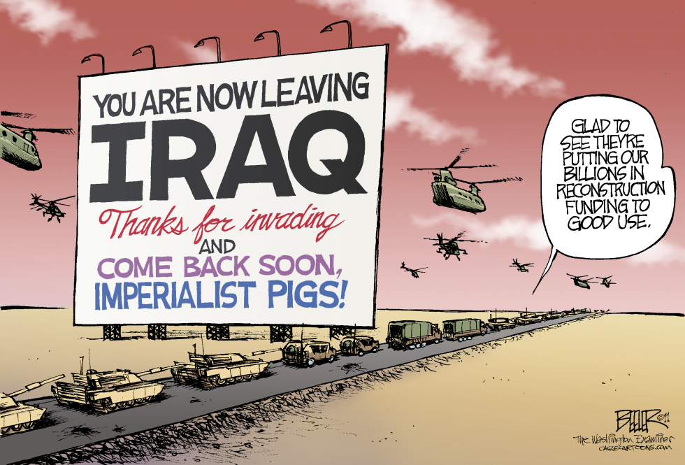  LEAVING IRAQ by Nate Beeler